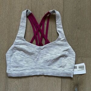 NWT free to be serene bra wee are from space nimbus battleship/magenta purple